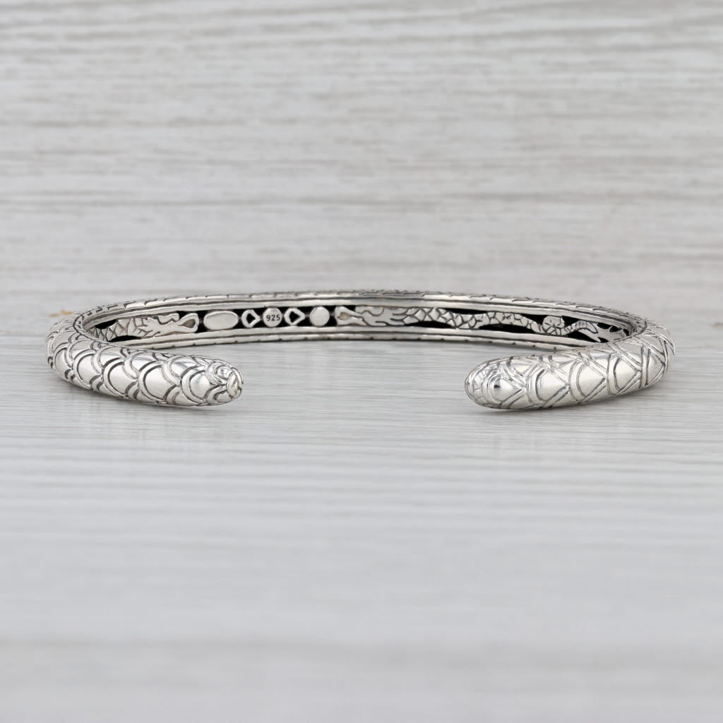 John Hardy Naga Legends Collection Cuff Bracelet Sterling Silver Dragon Scales