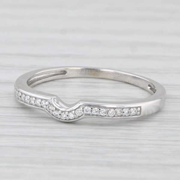 Diamond Ring Guard 14k White Gold Stackable Band Size 7 Wedding Anniversary
