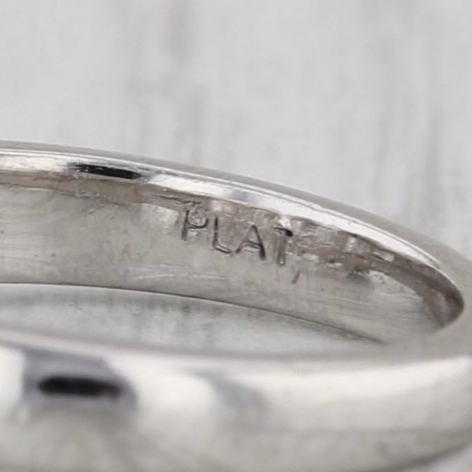 0.90ctw Diamond 5-Stone Ring Platinum Sz 4.5 Wedding Anniversary Band Stackable