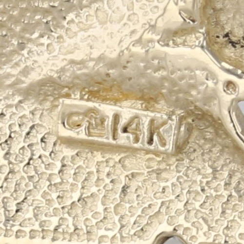 Brushed Arrowhead Pendant 14k Yellow Gold Statement