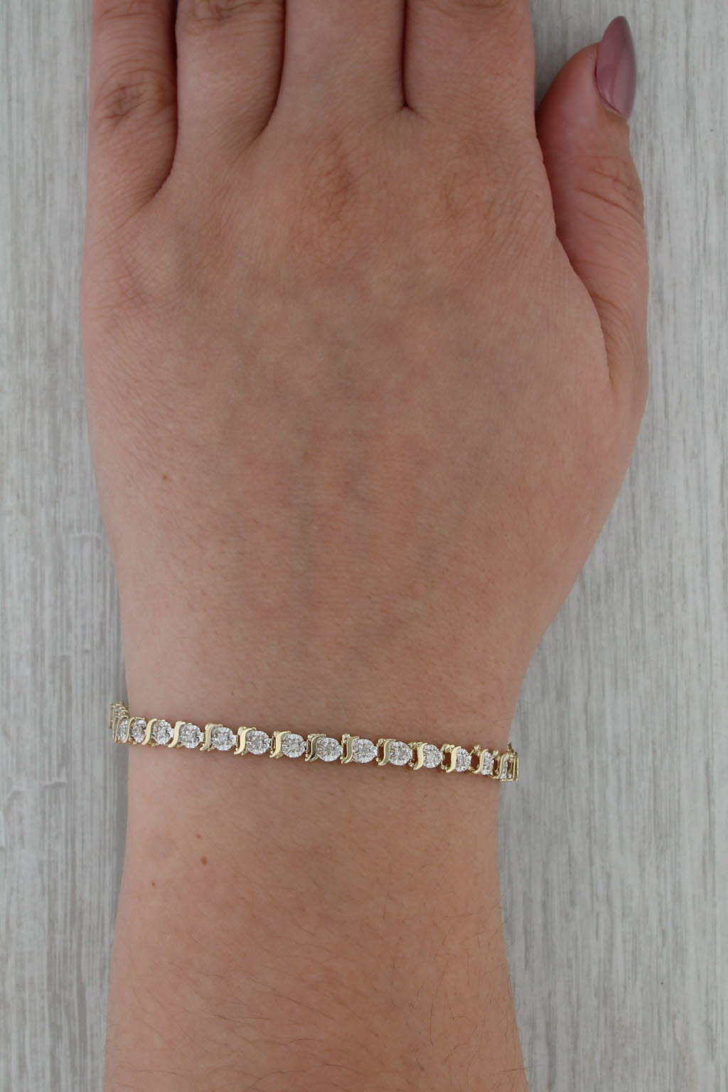 7" Diamond Tennis Bracelet 10k Yellow Gold 4.7mm