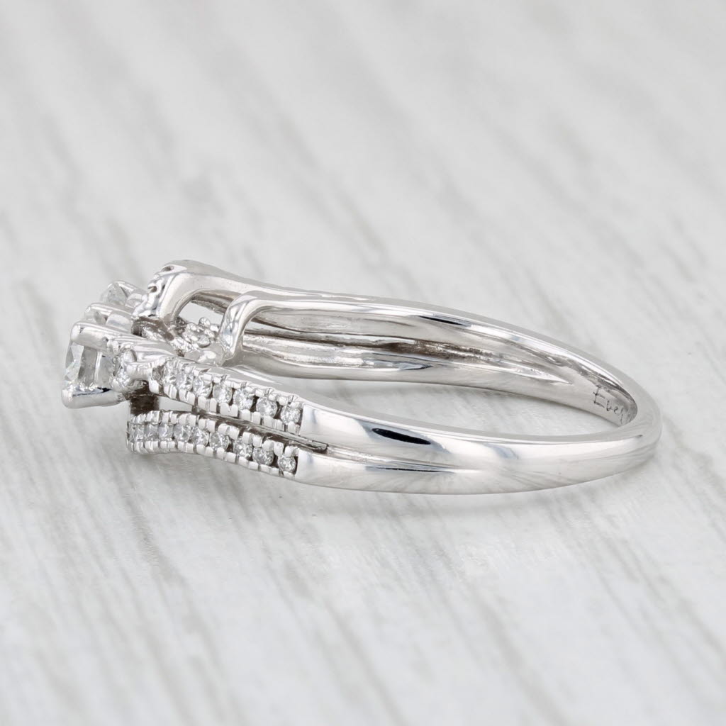 Light Gray Ever Us 0.65ctw 2-Diamond Engagement Anniversary Ring 14k White Gold Size 7