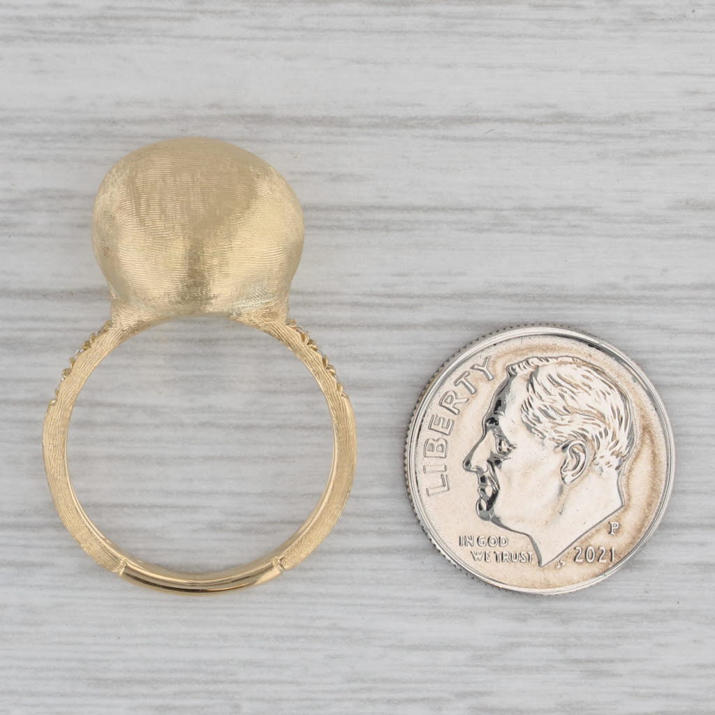 Gray Marco Bicego Africa Diamond Ring Brushed 18k Yellow Gold Size 7