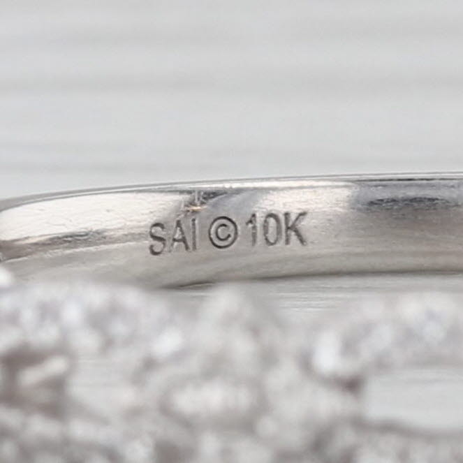 0.40ctw Diamond Wedding Annivesary Stackable Band 10k White Gold Size 7 Ring