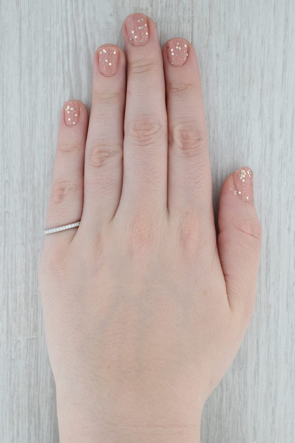 Gray New Diamond Eternity Band 18k Gold Size 6.5 Wedding Stackable Ring Beverley K