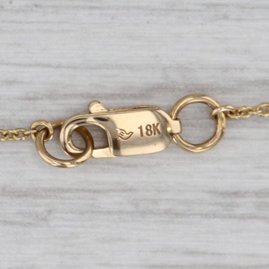 Gray New Doves Doron Paloma Sapphire Diamond 18k Yellow Gold 16" 18" Cable Chain