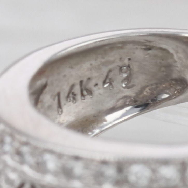 0.50ctw Diamond Argyl Pattern Ring 14k White Gold Size 6.25
