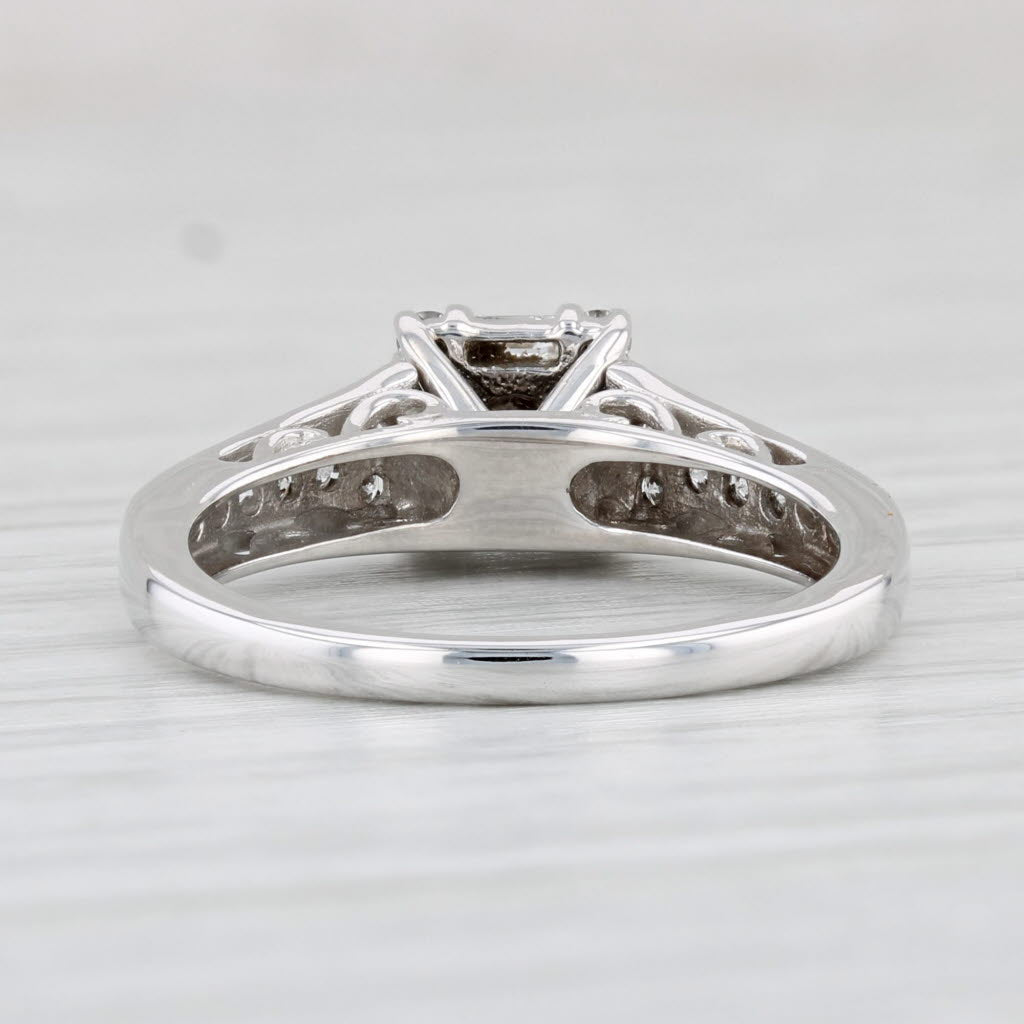 Light Gray 0.49ctw Diamond Engagement Ring 14k White Gold Size 7 Vintage Keepsake