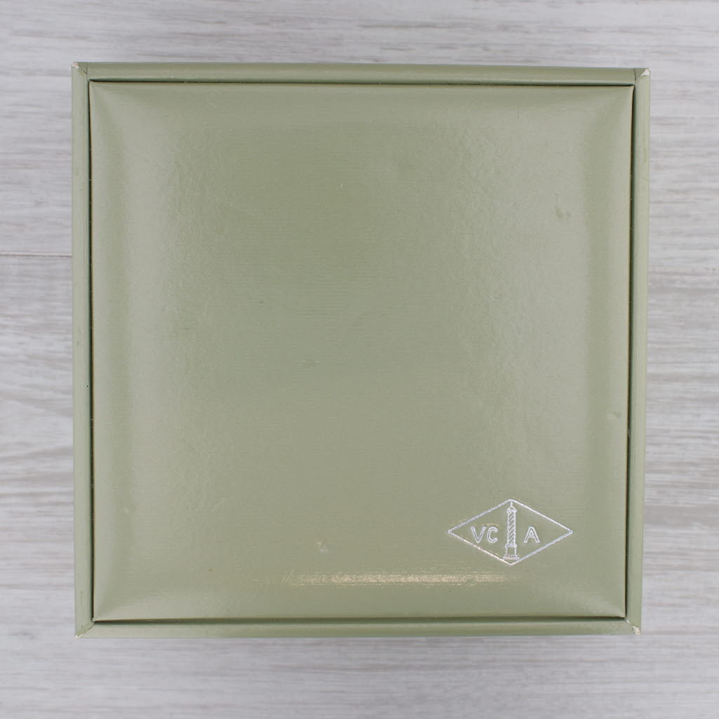 Dark Gray Van Cleef Arpels VCA Alhambra Malachite Magic Clover Earrings 18k Gold Box Cert