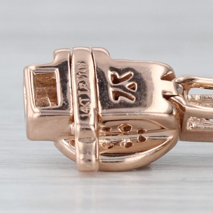Le Vian 4.07ctw Champagne Diamond Quartz Links Bracelet 14k Rose Gold 6.75" 8mm