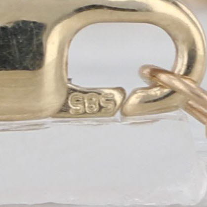 New 0.20ctw Diamond Linked Rings Necklace 14k Yellow Gold 18" Cable Chain