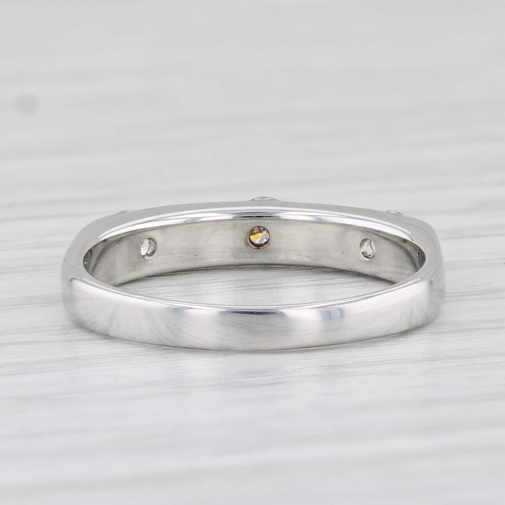 Light Gray 0.49ctw Diamond Ring 14k White Gold Size 5.25 Wedding Band Stackable