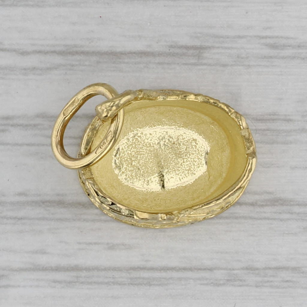 Gray Roman Colosseum Charm 18k Yellow Gold Rome Italy Souvenir Pendant