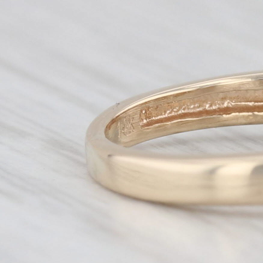 Light Gray 0.25ctw Diamond 3-Stone Ring 14k Yellow Gold Size 4 Stackable Wedding Band