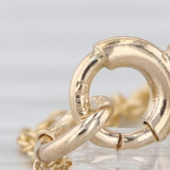 17.75" Rope Chain Necklace 0.9mm 14k Yellow Gold