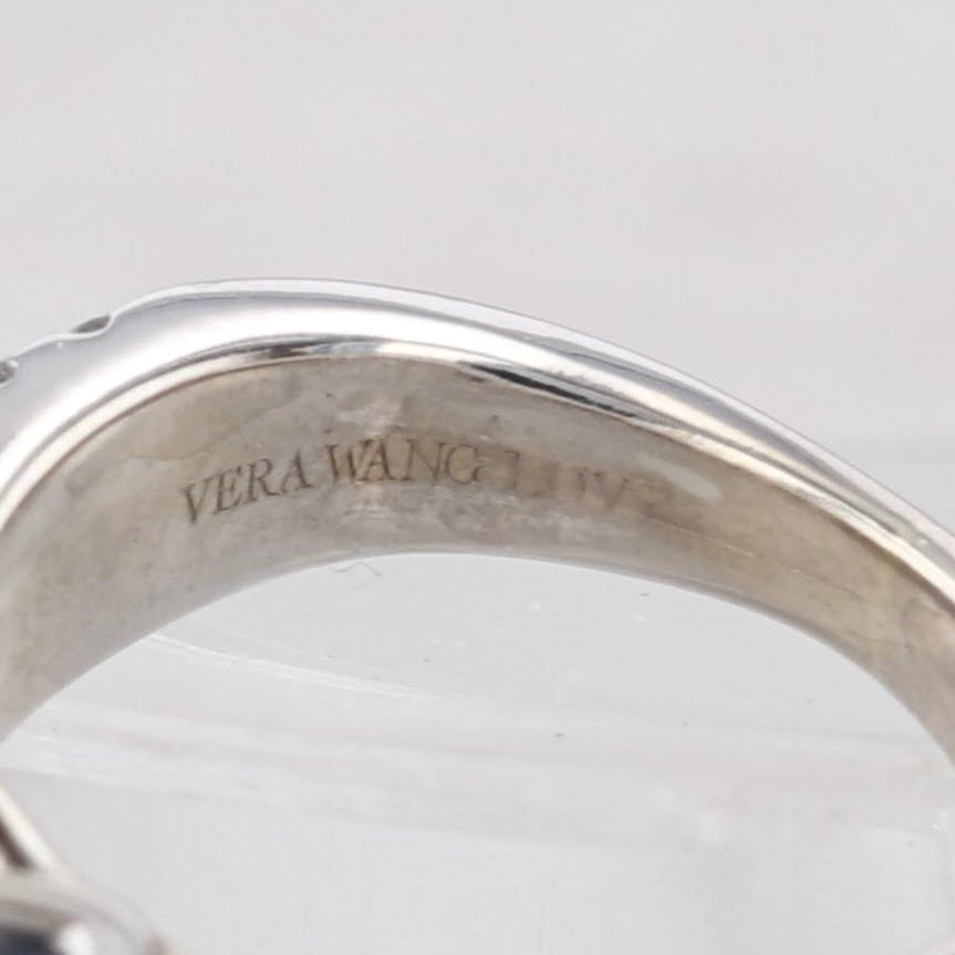 Light Gray Vera Wang 2.30ctw Diamond Engagement Ring 14k White Gold Size 4 3-Stone Halo