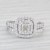 Neil Lane 1.61ctw Diamond Halo Engagement Ring Wedding Bridal Set 14k White Gold