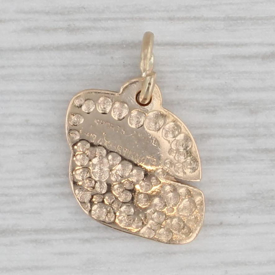 Gray Nascar Dale Earnhardt Number 3 Pendant Charm 14k Yellow Gold Racing Souvenir