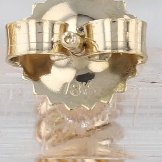 David Yurman Cable Hoop Earrings 18k Yellow Gold Twist Round Hoops