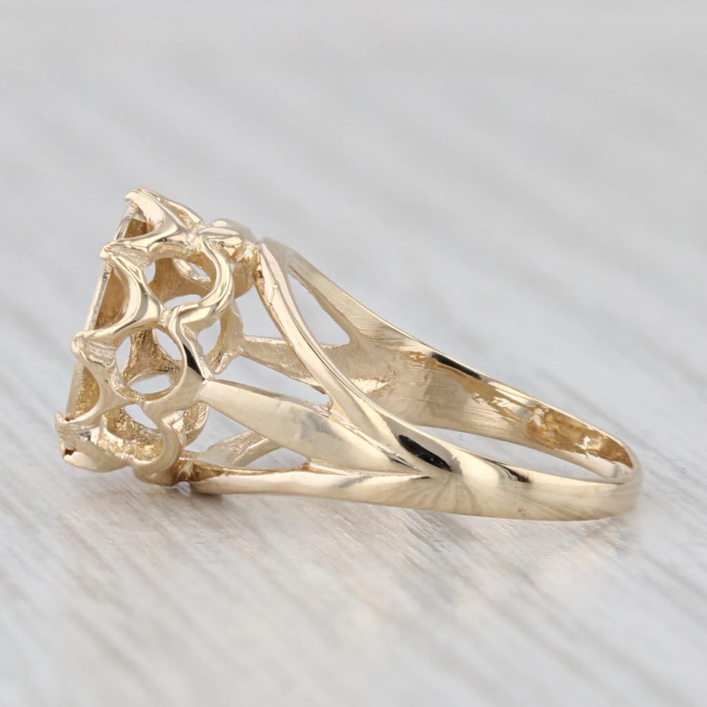 Gemini Twins Zodiac Coin Ring 14k Yellow Gold Size 3.25 Astrology