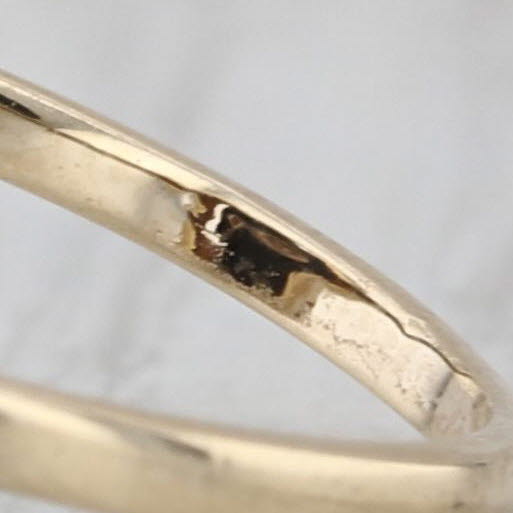 Vintage Onyx Heart Diamond Signet Ring 10k Yellow Gold Size 6