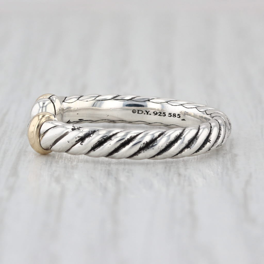 David Yurman Collectibles Petite Open Cable Ring Sterling Silver 14k Gold Band