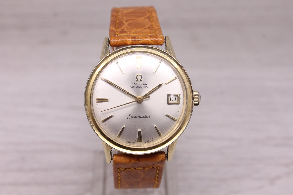Vintage 1960s Omega Seamaster 34mm Automatic Watch ref.KL6303 14k GF c560