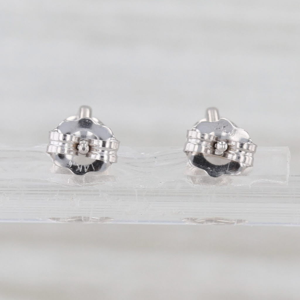 New 0.60ctw Diamond Stud Earrings 14k White Gold Round Solitaire Studs