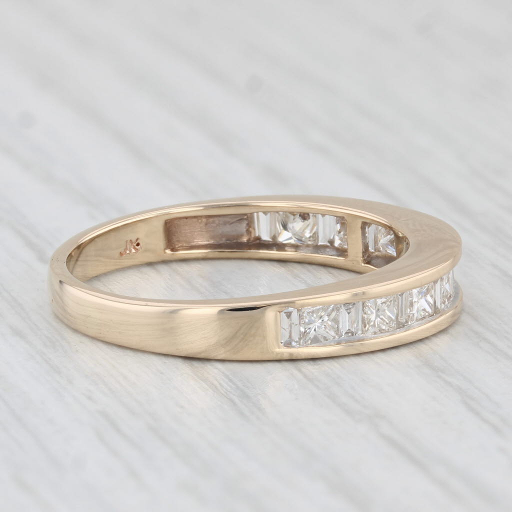 Light Gray 1.05ctw Channel Set Diamond Wedding Band 14k Yellow Gold Size 8.75 Stackable