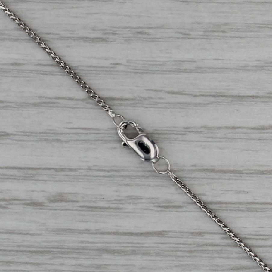 10k White Gold Wheat Chain 19.5" 1.1mm Lobster Clasp