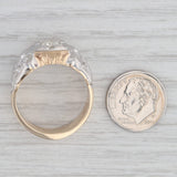 0.57ct Diamond Past Master Ring 14k Gold Size 11.5 Masonic Signet Square Compass