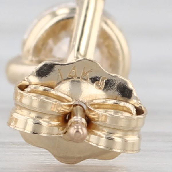 New 0.69ctw Diamond Solitaire Stud Earrings 14k Gold Round Brilliant Studs