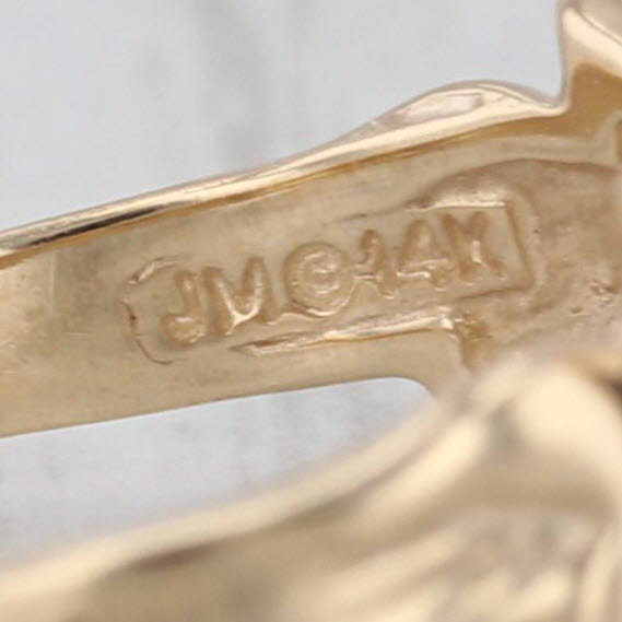 Diamond Accented Bow Tie Ring 14k Yellow Gold Size 6 Stackable