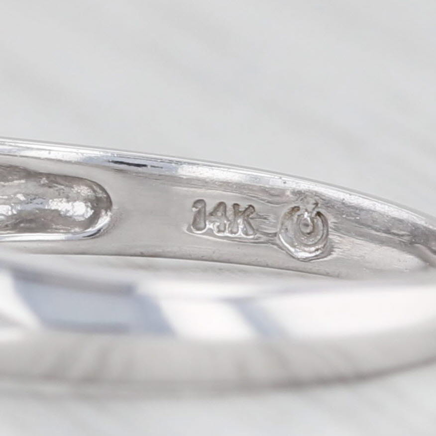 Light Gray 0.50ctw Round Diamond Engagement Ring 14k White Gold Size 7