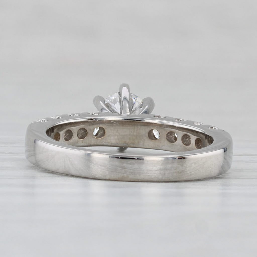 Gray 0.75ctw Round Diamond Engagement Ring 14k White Gold Size 5 VS2