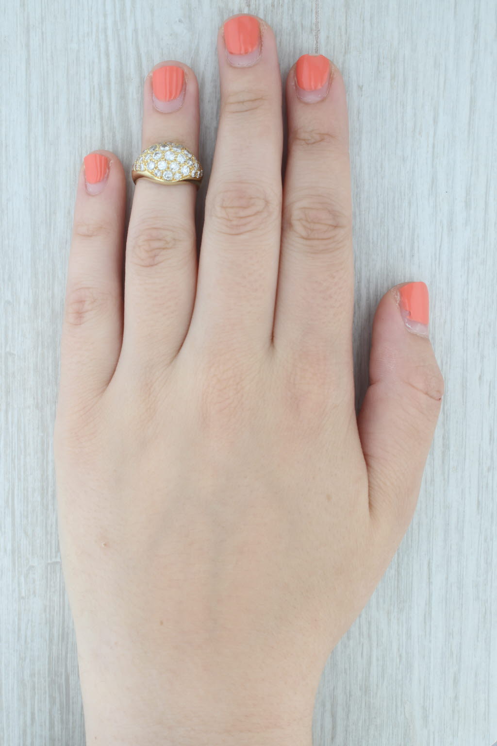 1.63ctw Diamond Cluster Ring 18k Yellow Gold Size 5.75