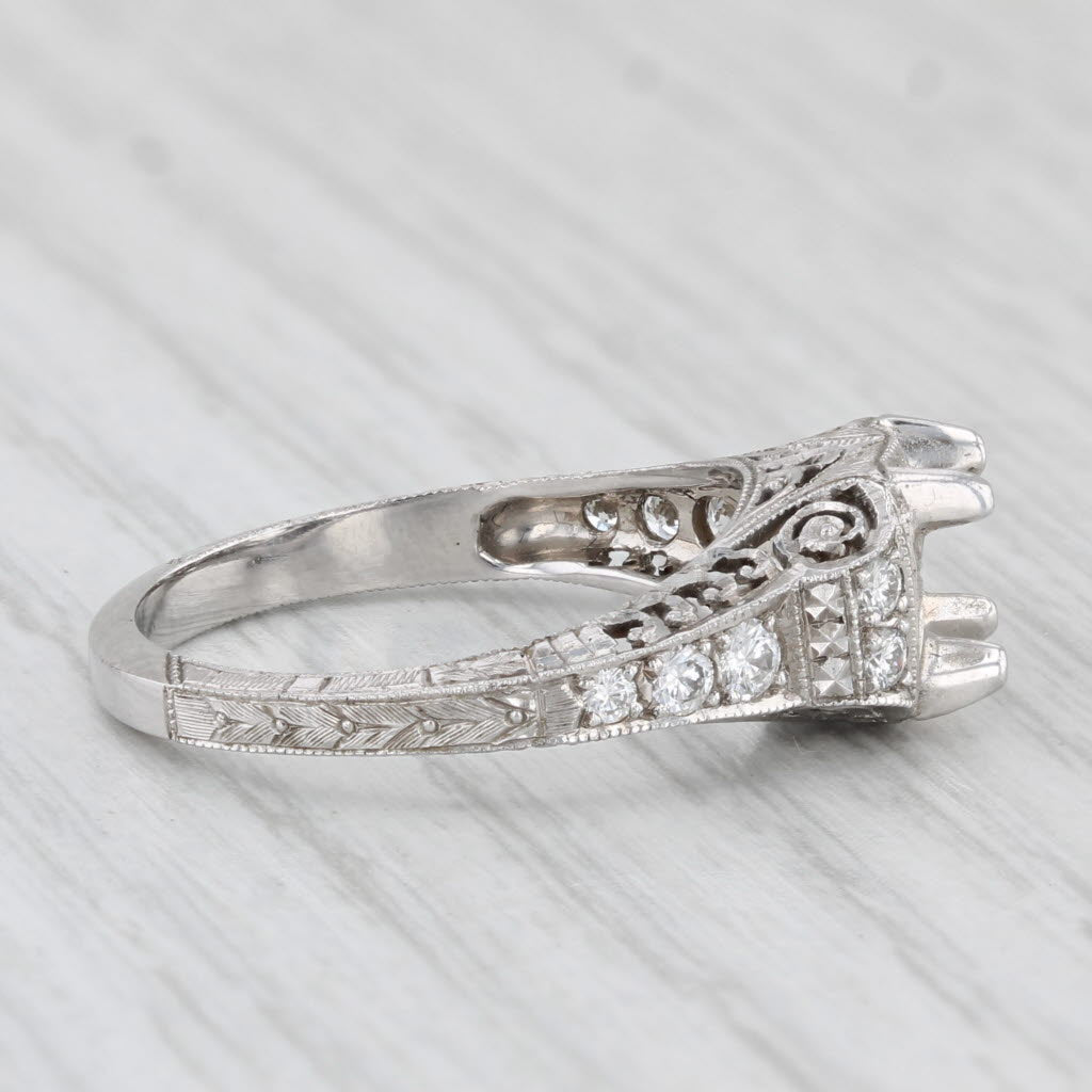 Light Gray New Semi Mount Engagement Ring Diamond 18k White Gold Size 7 Whitehouse