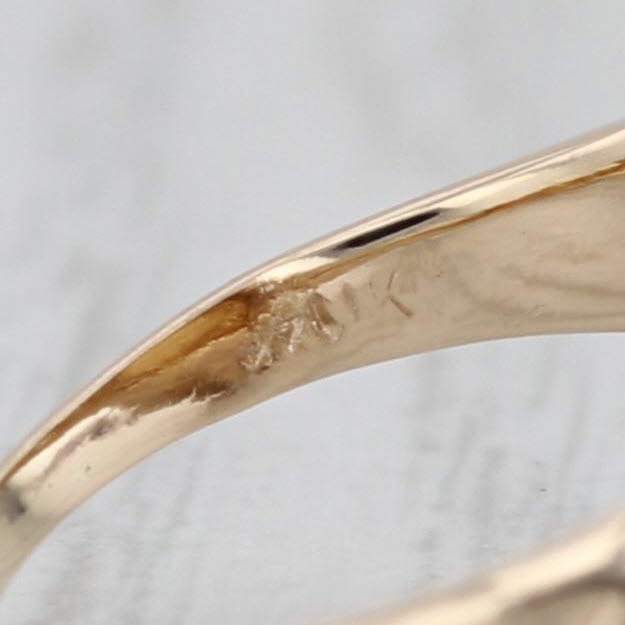 1854 1 Dollar Liberty Head Gold Coin Ring 14k 900 Yellow Gold Size 5