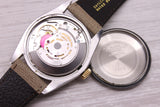 Vintage 1974 Rolex Date 1505 Mens 34mm Steel & 14k Automatic Watch Zephyr Dial