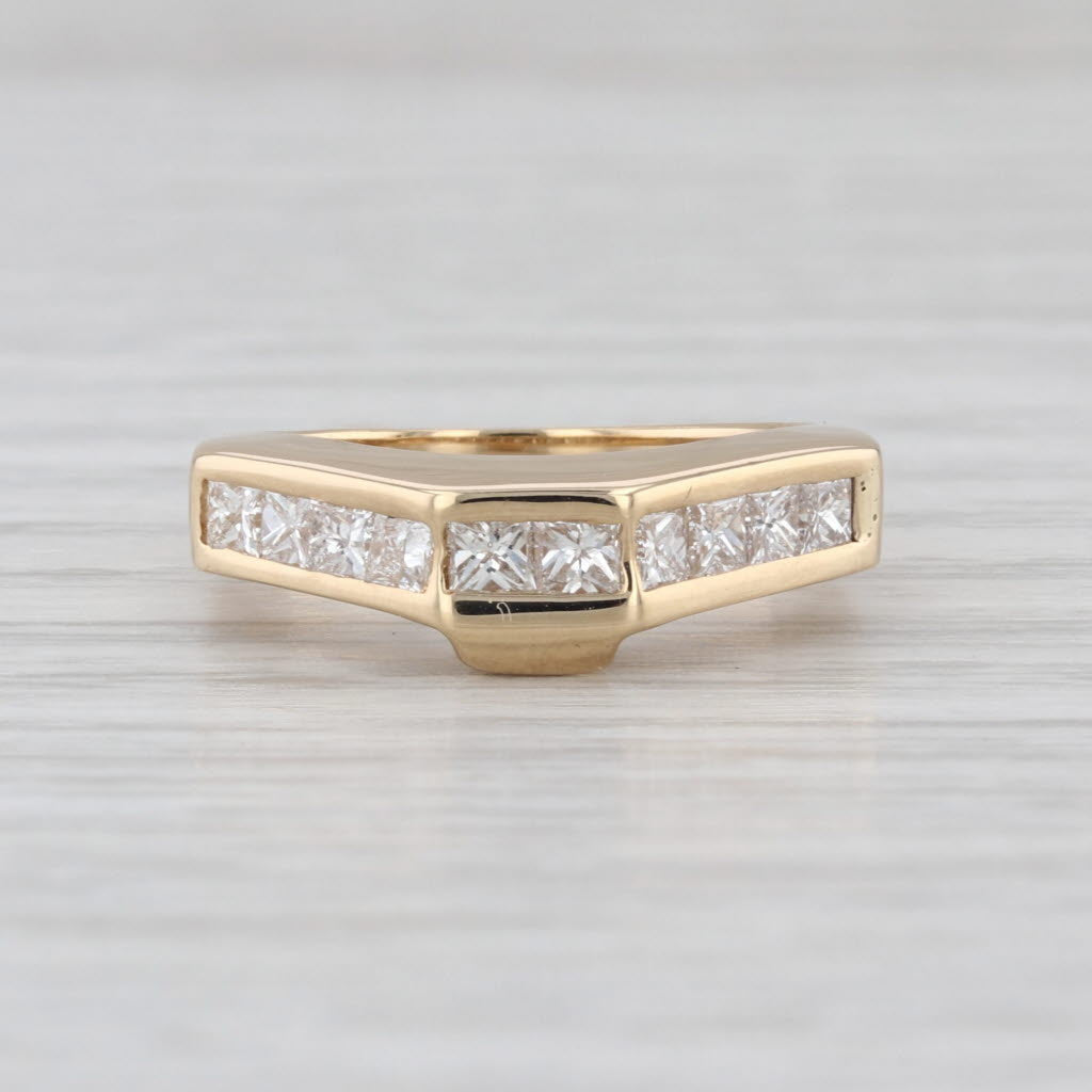 0.55ctw Diamond Wedding Band 14k Yellow Gold Size 5 Stackable Anniversary Ring