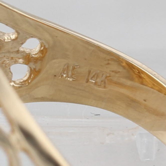 2003 American Gold Eagle Coin Ring 14k 22k Gold 1/10ozt AGE Walking Liberty