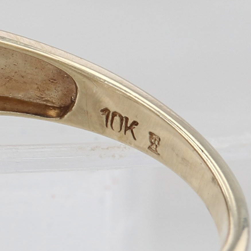 0.40ctw Diamond Bypass Ring 10k Gold Channel Set Baguettes Size 7