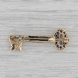Kappa Kappa Gamma Sorority Key Badge Lab Created Sapphire 10k Gold Pin