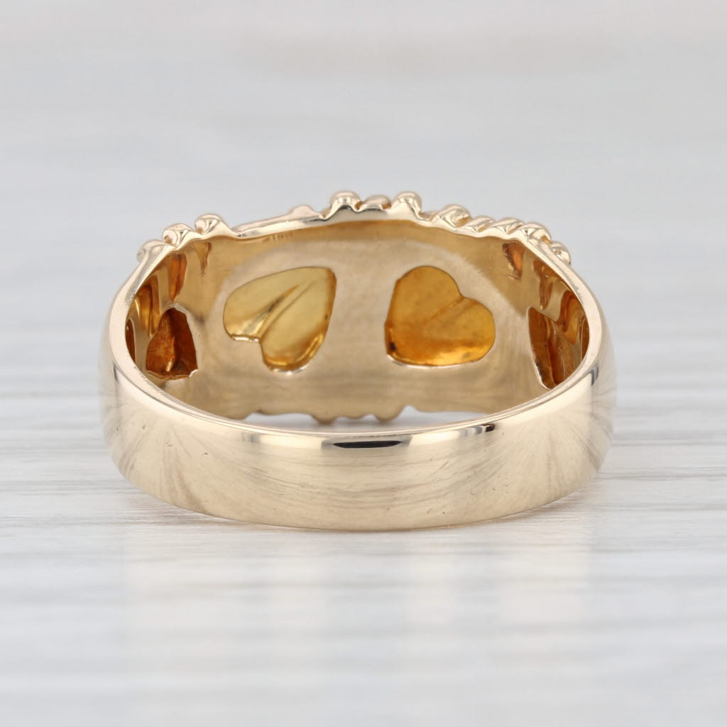 Landstroms Black Hills Gold Leaf Ring 10k Yellow Rose Green Gold Size 8.5