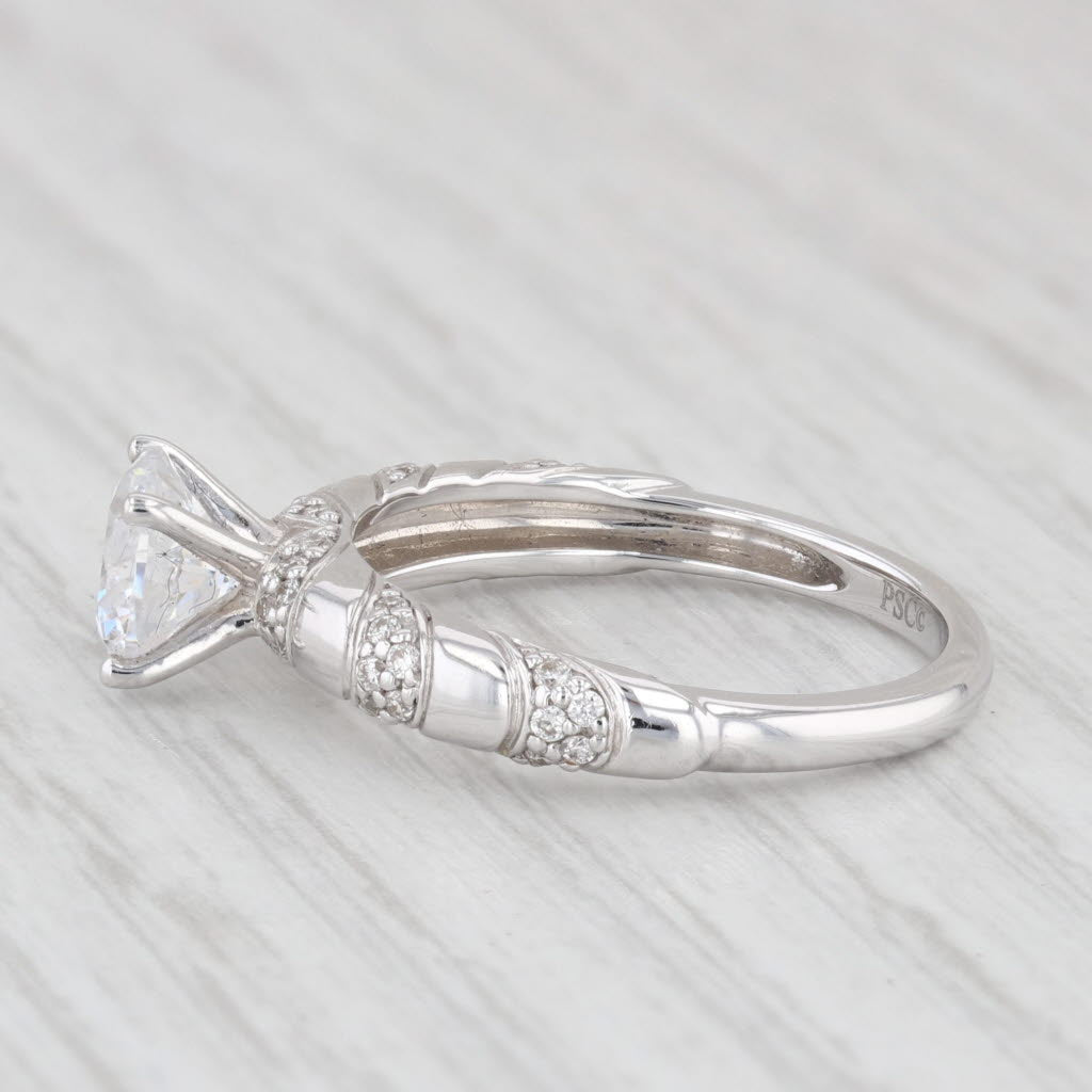 Light Gray New Round Semi Mount Engagement Ring Diamond 18k Gold Size 6.25 Peter Storm