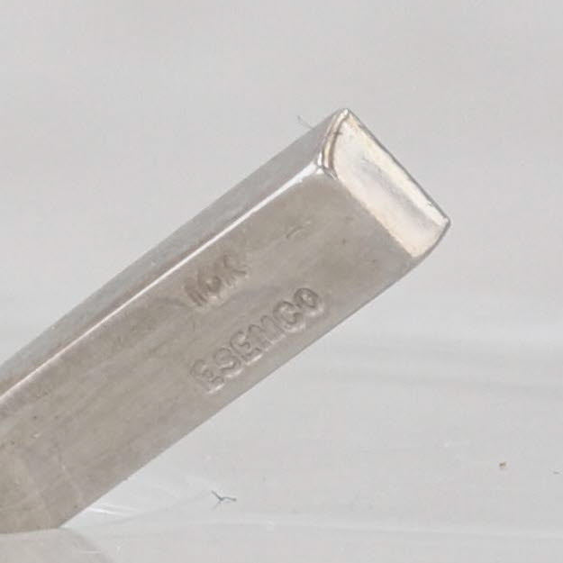 Floral Etched Cross Pendant 10k White Gold Small Drop