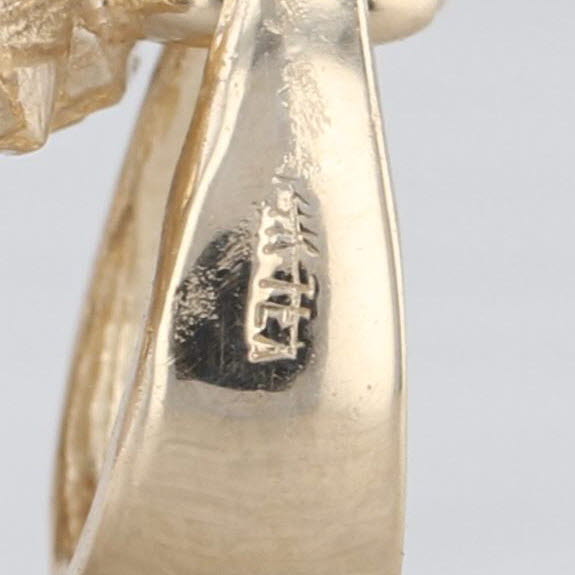 1895 $5 Liberty American Gold Eagle Coin Diamond Bezel Pendant 14k 900 Gold