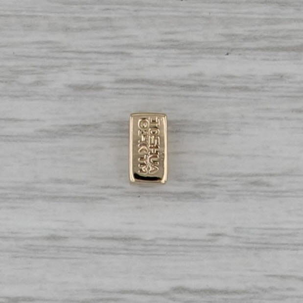 Vintage Joshua Diamond Small Spacer Slide Bracelet Charm 14k Yellow Gold