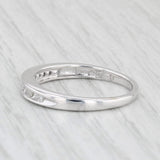 0.10ctw Diamond Wedding Band 10k White Gold Stackable Anniversary Ring Size 7