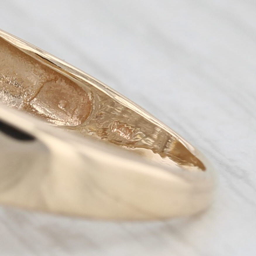 Light Gray 0.80ctw Diamond Ring 14k Yellow Gold Size 7 Tiered Beveled
